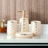Ceramic Star Luxury Bathroom Accessories Set Ceramic - 4 Pieces Multicolor Bathroom Accessories Set Soap Dispenser, Toothbrush Holder, Tumbler, Soap Dish, The Best Gifting Choice in Maharashtra, Uttar Pradesh, Tamil Nadu, Kerala