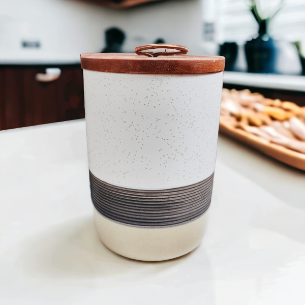 Ceramic Jar with Bamboo available at Maharashtra, Kerala, Tamil Nadu, Gujarat