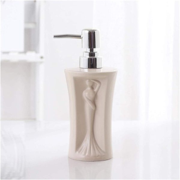 Light Luxury Mermaid Design Ceramic Lotion Bottle Liquid Soap Dispenser